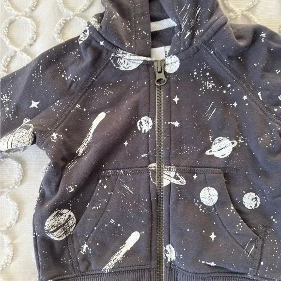 Carter's Gray Space-Themed Hoodie - Picture 2 of 4